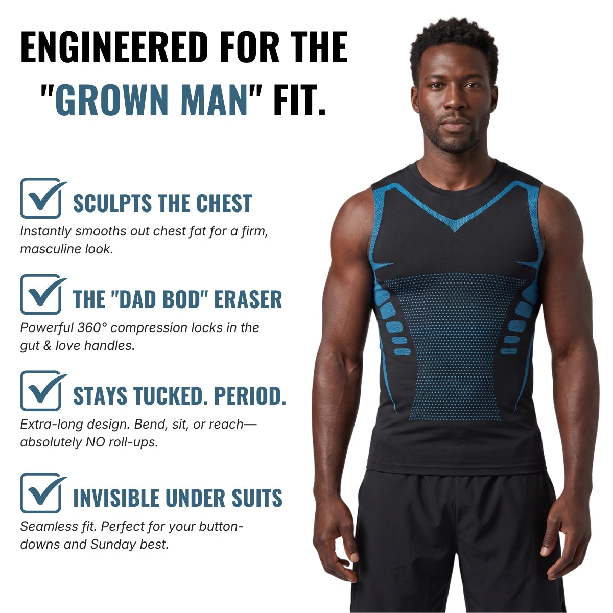 IKANAR™ Ultimate Men's Compression Shirt - Instant Slimming & Back Support